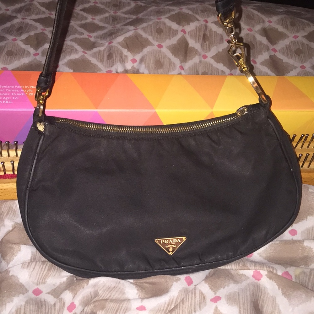 Authentic Prada Black sm party bag & simply posh!
